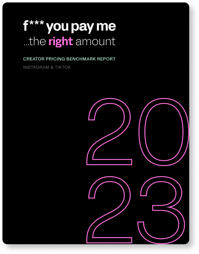 FYPM 2023 Creator Pricing Benchmark Report F You Pay Me fypm-2023-creator-pricing-benchmark-report-f-you-pay-me