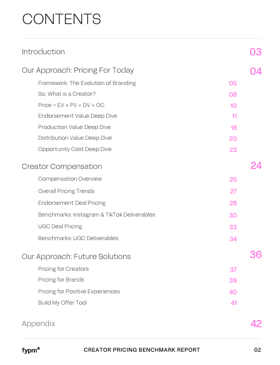 2024 Creator Pricing Benchmark Report