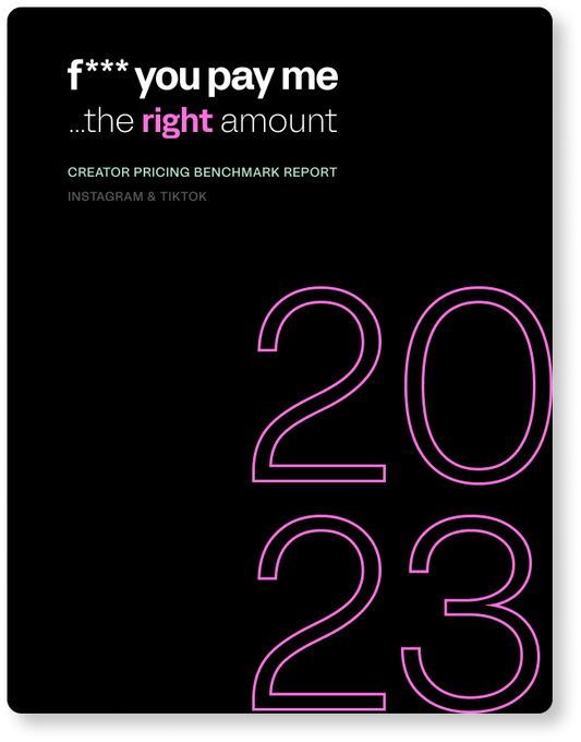2023 Creator Pricing Benchmark Report